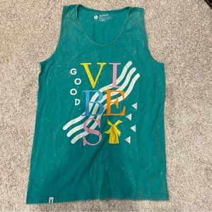 Dutch bros coffee Vibes teal tank top